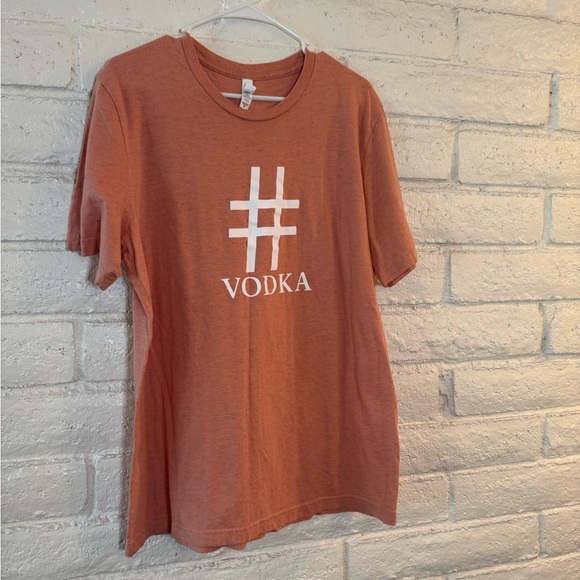 Tops - Orange Hashtag Vodka T-Shirt